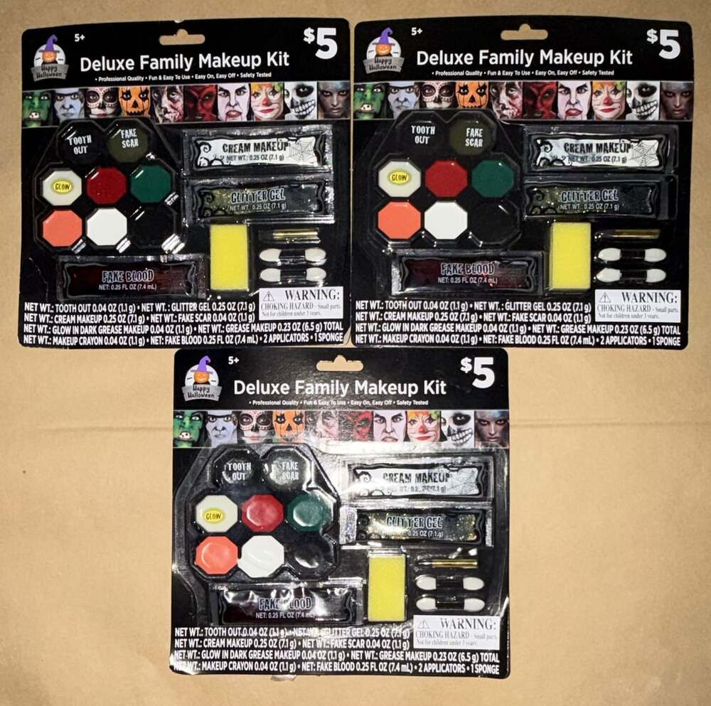 Happy Halloween Deluxe Family Makeup Kit 3 Pack